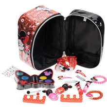 Load image into Gallery viewer, Disney Minnie Mouse - Townley Girl Zipper Cosmetic Train Case With Lip Gloss, Lip Balm, Hair Clips, Nail Stickers, Scrunchie and More, Ages 3+, for Parties, Sleepovers and Makeovers