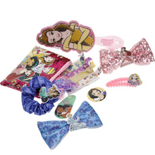 Load image into Gallery viewer, Townley Girl Disney Princess Hair Accessories Box|Gift Set for Kids Girls|Ages 3+ (13 Pcs) Including Hair Bow, Hair Brush, Hair Clips and More, for Parties, Sleepovers and Makeovers