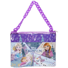 Load image into Gallery viewer, Disney Frozen - Townley Girl Fashion Chain Bag with Peel- Off Nail Polish, Eyeshadow, Hair Accessories, Hair Brush and More, with Rainbow Chain for Girls, Ages 6+

