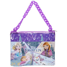 Load image into Gallery viewer, Disney Frozen - Townley Girl Fashion Chain Bag with Peel- Off Nail Polish, Eyeshadow, Hair Accessories, Hair Brush and More, with Rainbow Chain for Girls, Ages 6+