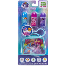 Load image into Gallery viewer, My Little Pony – Townley Girl Plant Based 3 Pcs Flavoured Swirl Lip Balm & Micro Keychain Bag Makeup Cosmetic Set for Kids and Girls, Ages 3+ Perfect for Parties, Sleepovers & Makeovers