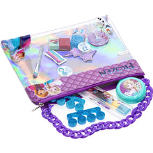 Load image into Gallery viewer, Disney Frozen - Townley Girl Fashion Chain Bag with Peel- Off Nail Polish, Eyeshadow, Hair Accessories, Hair Brush and More, with Rainbow Chain for Girls, Ages 6+