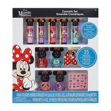 Load image into Gallery viewer, Townley Girl Disney Minnie Mouse Sparkly Cosmetic Makeup Set for Girls with Lip Balm Nail Polish Nail Stickers -35 Pcs|Perfect for Parties Sleepovers Makeovers|Birthday Gift for Girls above 3 Yrs