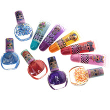 Load image into Gallery viewer, L.O.L Surprise! Townley Girl 11 Pcs Sparkly Cosmetic Makeup Set for Kids Includes 5 Lip Gloss, 5 Nail Polish & Nail Stickers for Girls Tweens, Ages 3+ Perfect for Parties, Sleepovers and Makeovers