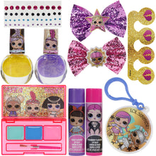 Load image into Gallery viewer, L.O.L Surprise! Townley Girl Makeup Filled Backpack Set with 10 Pieces, Including Lip Gloss, Nail Polish, Nail Stones and Keychain, Ages 5+ for Parties, Sleepovers and Makeovers