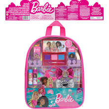 Load image into Gallery viewer, Barbie - Townley Girl Backpack Cosmetic Makeup Gift Bag Set 12 Pcs includes Lip Gloss, Nail Polish & Hair Accessories for Kids Teen Tween Girls, Ages 3+ perfect for Parties, Sleepovers and Makeovers