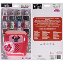Load image into Gallery viewer, Disney Minnie Mouse - Townley Girl Plant-Based, Non-Toxic Peel-Off Water-Based Natural Safe Quick Dry Nail Polish Gift Kit Set for Kids Set With Nail Dryer, Batteries Not Included, Ages 3+