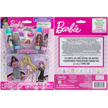 Load image into Gallery viewer, Barbie – Townley Girl Plant Based 4 Pk Swirl Lip Balm with Tin Case Makeup Cosmetic Set for Kids and Girls, Ages 3+, Perfect for Parties, Sleepovers & Makeovers