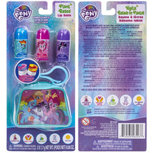 Load image into Gallery viewer, My Little Pony – Townley Girl Plant Based 3 Pcs Flavoured Swirl Lip Balm & Micro Keychain Bag Makeup Cosmetic Set for Kids and Girls, Ages 3+ Perfect for Parties, Sleepovers & Makeovers
