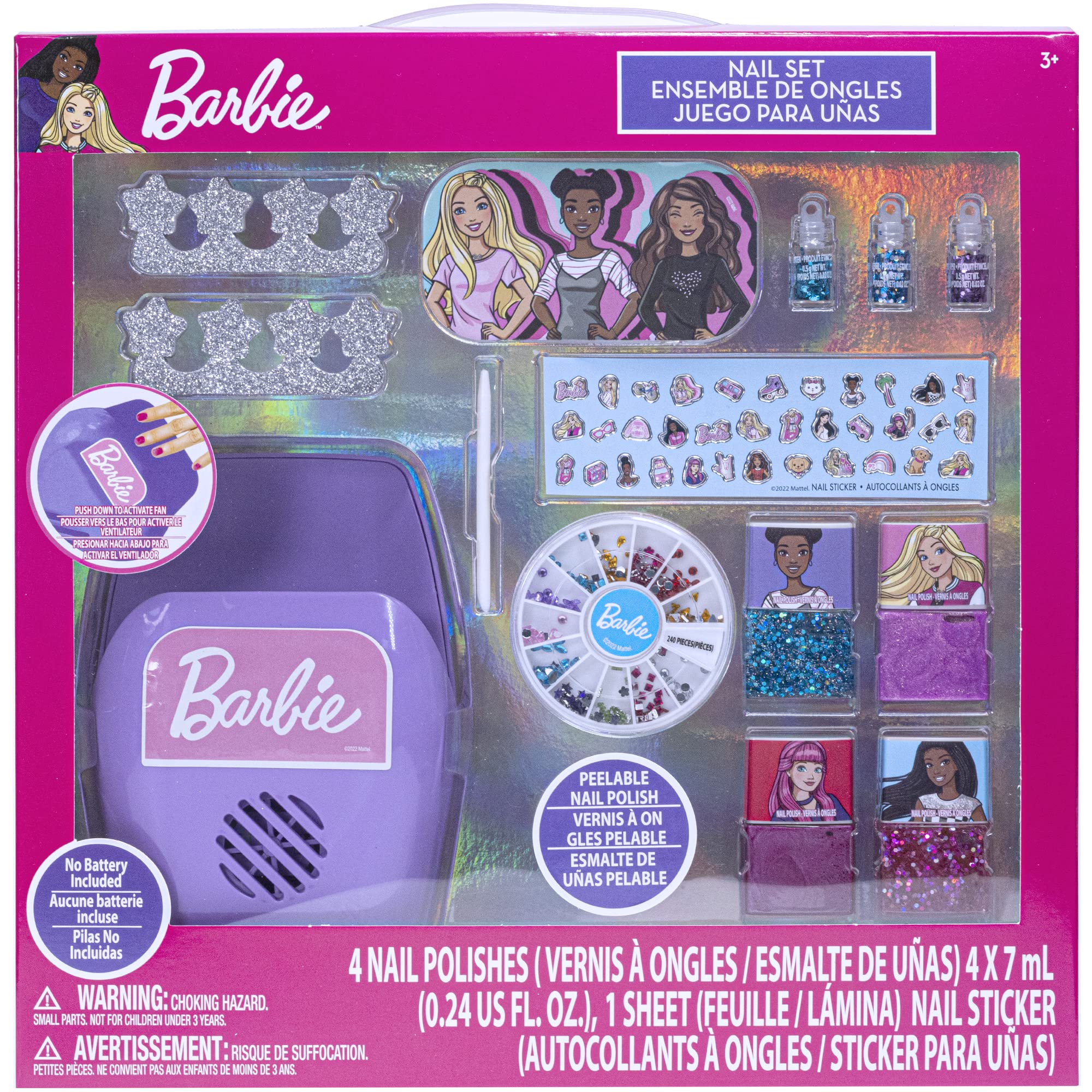 Barbie Townley Girl, Non-Toxic Peel-Off Water-Based Natural Safe