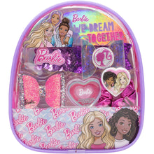 Load image into Gallery viewer, Barbie - Townley Girl Backpack Cosmetic Makeup Gift Bag Set Includes Lip Goss, Hair Accessories and Printed PVC Back-Pack for Kids Girls, Ages 3+ Perfect for Parties, Sleepovers and Makeovers