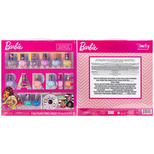 Load image into Gallery viewer, Barbie - Townley Girl Non-Toxic Peel-Off Quick Dry Nail Polish Activity Makeup Set for Girls, Ages 3+ includes 15 PK Nail Polish with Nail Gems Wheel and Nail File for Parties, Sleepovers and Makeovers