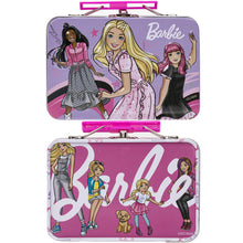 Load image into Gallery viewer, Barbie – Townley Girl Plant Based 4 Pk Swirl Lip Balm with Tin Case Makeup Cosmetic Set for Kids and Girls, Ages 3+, Perfect for Parties, Sleepovers & Makeovers