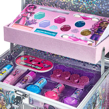 Load image into Gallery viewer, Monster High - Townley Girl Train Case Cosmetic Makeup Set Includes Lip Gloss, Eye Shimmer, Brushes, Nail Polish, Nail Accessories & more! for Kids Girls, Ages 6+ Perfect for Parties, Sleepovers & Makeovers