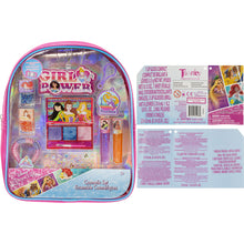 Load image into Gallery viewer, Townley Girl Disney Princess Backpack Cosmetic Makeup Bag Set Includes Lip Gloss, Nail Polish & Hair Coil and More! for Kids Teen Girls, Ages 3+ Perfect for Parties, Sleepovers and Makeovers