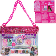 Load image into Gallery viewer, Barbie - Townley Girl- 11 Pcs Makeup Filled Sling Chain Bag with Peel- Off Nail Polish, Eyeshadow, Hair Accessories, Body Glitter & More| Makeup Kit for Kids & Girls| Ages 3