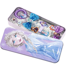 Load image into Gallery viewer, Disney Frozen - Townley Girl Hair Accessories with Tin Pencil Case |Gift Set for Kids, Girls |Ages 3+ Including Hair Bow, Hair Coil & Clips, Plastic Ring & More! for Parties, Sleepovers & Makeovers