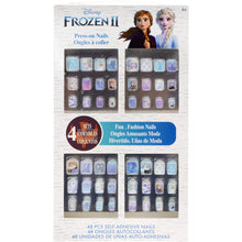 Load image into Gallery viewer, Disney Frozen 2 - Townley Girl 48 Pcs Press-On Nails Artificial False Nails Set for girls, kids with Pre-Glue Full Cover Acrylic Nail Tip Kit, Ages 6+ for Parties, Sleepovers and Makeovers