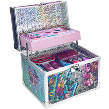 Load image into Gallery viewer, Monster High - Townley Girl Train Case Cosmetic Makeup Set Includes Lip Gloss, Eye Shimmer, Brushes, Nail Polish, Nail Accessories & more! for Kids Girls, Ages 6+ Perfect for Parties, Sleepovers & Makeovers