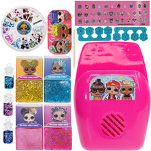Load image into Gallery viewer, L.O.L Surprise! Townley Girl, Non-Toxic Peel-Off Water-Based Natural Safe Quick Dry Nail Polish Gift Kit Set for Kids Set With Nail Gem Wheel, Nail Stickers, Toe Spacers, Nail File, Glitter Vials, and Nail Dryer, Batteries Not Included, Ages 5+
