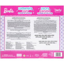 Load image into Gallery viewer, Barbie - Townley Girl Cosmetic Vanity Compact Makeup Set with Light & Built-in Music Includes Lip Gloss, Shimmer, Compact & Brushes for Kids Girls, Ages 3+ perfect for Parties, Sleepovers & Makeovers