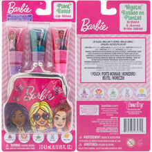 Load image into Gallery viewer, Barbie – Townley Girl Plant-Based 3Pcs Juicy Tube with Granny bag Makeup Cosmetic Set for Kids and Girls, Ages 3+, Perfect for Parties, Sleepovers & Makeovers