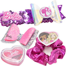 Load image into Gallery viewer, Barbie - Townley Girl Backpack Cosmetic Makeup Gift Bag Set Includes Lip Goss, Hair Accessories and Printed PVC Back-Pack for Kids Girls, Ages 3+ Perfect for Parties, Sleepovers and Makeovers
