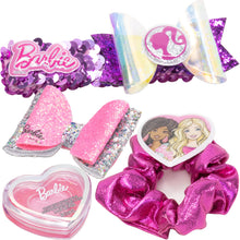 Load image into Gallery viewer, Barbie - Townley Girl Backpack Cosmetic Makeup Gift Bag Set Includes Lip Goss, Hair Accessories and Printed PVC Back-Pack for Kids Girls, Ages 3+ Perfect for Parties, Sleepovers and Makeovers
