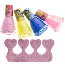 Load image into Gallery viewer, Townley Girl Disney Princess Non-Toxic Water-Based Peel-Off Quick Dry Nail Polish with Nail Separators|Gift Kit Set for Kids Girls|12 Pcs - Perfect for Parties, Sleepovers and Makeovers