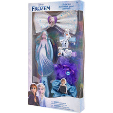 Load image into Gallery viewer, Townley Girl Disney Frozen Hair Accessories Box|Gift Set for Kids Girls|Ages 3+ (6 Pcs) Including Hair Bow, Hair Brush, Hair Clips and More, for Parties, Sleepovers and Makeovers