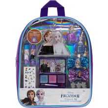 Load image into Gallery viewer, Townley Girl Disney Frozen 2 Backpack Cosmetic Makeup Bag Set Includes Lip Gloss, Nail Polish & Hair Bows and More! for Kids Teen Girls, Ages 3+ Perfect for Parties, Sleepovers and Makeovers