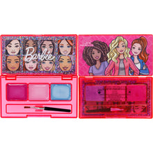 Load image into Gallery viewer, Barbie - Townley Girl Makeup Filled Backpack Cosmetic Giftc Set with Mirror includes Lip Gloss, Nail Polish, Hair Bow more & ! for Kids Girls, Ages 3+ perfect for Parties, Sleepovers and Makeovers