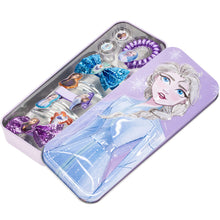 Load image into Gallery viewer, Disney Frozen - Townley Girl Hair Accessories with Tin Pencil Case |Gift Set for Kids, Girls |Ages 3+ Including Hair Bow, Hair Coil & Clips, Plastic Ring & More! for Parties, Sleepovers & Makeovers