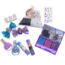 Load image into Gallery viewer, Townley Girl Disney Frozen 2 Backpack Cosmetic Makeup Bag Set Includes Lip Gloss, Nail Polish & Hair Bows and More! for Kids Teen Girls, Ages 3+ Perfect for Parties, Sleepovers and Makeovers