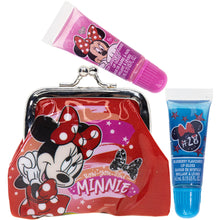 Load image into Gallery viewer, Disney Minnie Mouse – Townley Girl Plant Based 2 Pcs Flavoured Juicy Lip Gloss Tubes with Coin Purse Cosmetic Makeup Set for Kids and Girls, Ages 3+, Perfect for Parties, Sleepovers & Makeovers