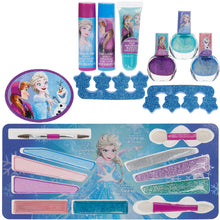 Load image into Gallery viewer, Disney Princess - Townley Girl Train Case Cosmetic Makeup Set Includes Lip Gloss, Eye Shimmer, Brush, Nail Polish, Accessories & More! for Girls, Ages 3+ Perfect for Parties, Sleepovers & Makeovers