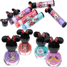 Load image into Gallery viewer, Townley Girl Disney Minnie Mouse Sparkly Cosmetic Makeup Set for Girls with Lip Balm Nail Polish Nail Stickers -35 Pcs|Perfect for Parties Sleepovers Makeovers|Birthday Gift for Girls above 3 Yrs