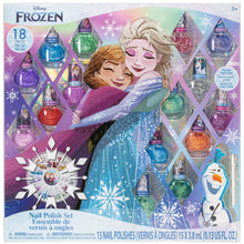 Load image into Gallery viewer, Disney Frozen - Townley Girl Non-Toxic Peel-Off Nail Polish Set with Shimmery and Opaque Colors with Nail Gems for Girls Ages 3+, Perfect for Parties, Sleepovers and Makeovers, 18 Pcs