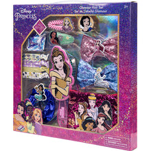 Load image into Gallery viewer, Townley Girl Disney Princess Hair Accessories Box|Gift Set for Kids Girls|Ages 3+ (13 Pcs) Including Hair Bow, Hair Brush, Hair Clips and More, for Parties, Sleepovers and Makeovers