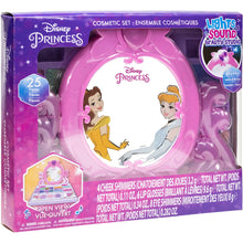 Load image into Gallery viewer, Disney Princess - Townley Girl Cosmetic Vanity Compact Makeup Set with Light & Built-in Music Includes Lip Gloss, Shimmer & Brushes for Kids Girls, Ages 3+ Perfect for Parties, Sleepovers & Makeovers