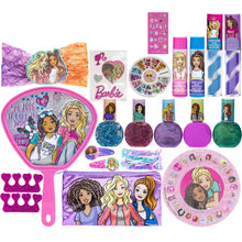 Load image into Gallery viewer, Barbie – Townley Girl Mega Cosmetic Set. Includes Lip, Nail, Hair & Face Makeup with Bag and Mirror for Girls, Ages 3+ Perfect for Parties, Sleepovers and Makeovers
