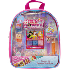 Load image into Gallery viewer, Townley Girl Disney Princess Backpack Cosmetic Makeup Bag Set Includes Lip Gloss, Nail Polish & Hair Coil and More! for Kids Teen Girls, Ages 3+ Perfect for Parties, Sleepovers and Makeovers