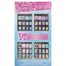 Load image into Gallery viewer, Disney Princess - Townley Girl 48 Pcs Press-On Nails Artificial False Nails Set for girls, kids with Pre-Glue Full Cover Acrylic Nail Tip Kit, Ages 6+ for Parties, Sleepovers and Makeovers
