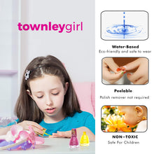 Load image into Gallery viewer, Townley Girl Disney Princess Non-Toxic Peel-Off Water-Based Natural Safe Quick Dry Nail Polish| Gift Kit Set for Kids Girls| Glittery and Opaque Colors| Ages 3+ (18 Pcs)

