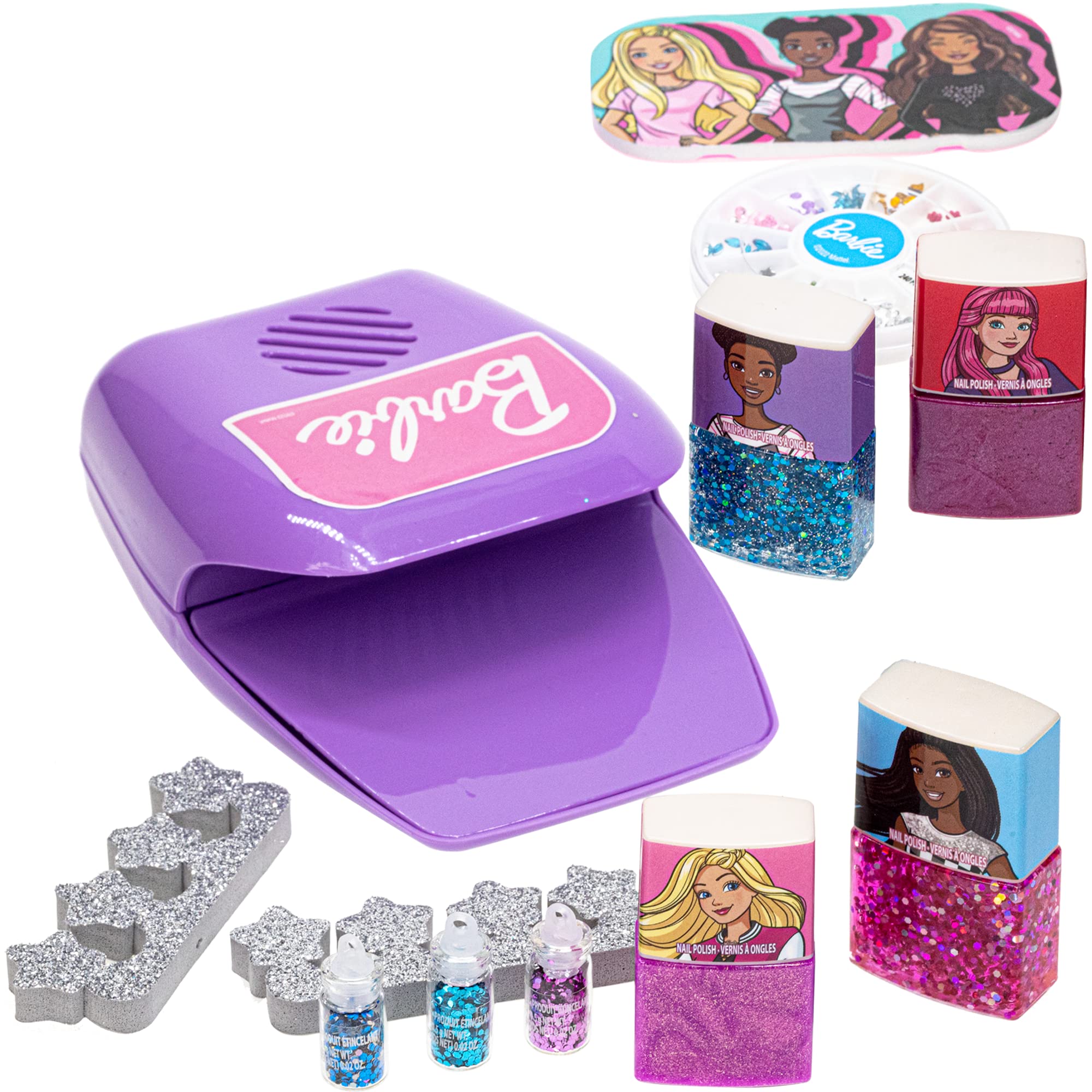 Golray Kids Nail Polish Set for Girls, All-in-One Nail Art Kit - Nail  Dryer/ Nail Polish/ Glitter Powder/ False Nails/ Nail Decals/ Toe