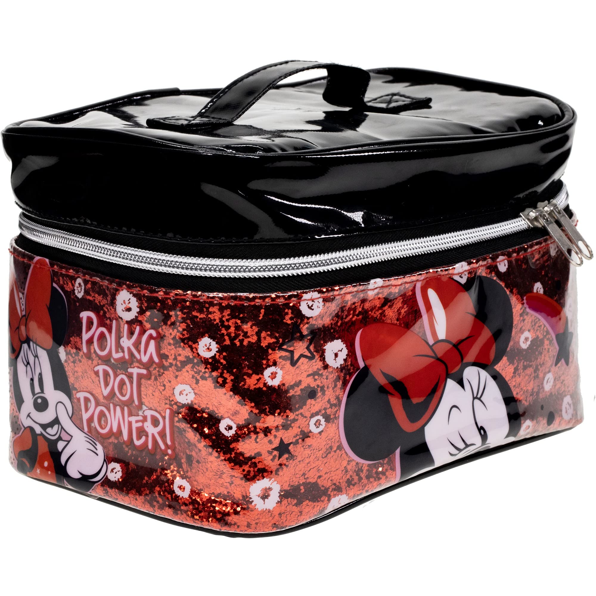 Disney Minnie Mouse - Townley Girl Zipper Cosmetic Train Case With