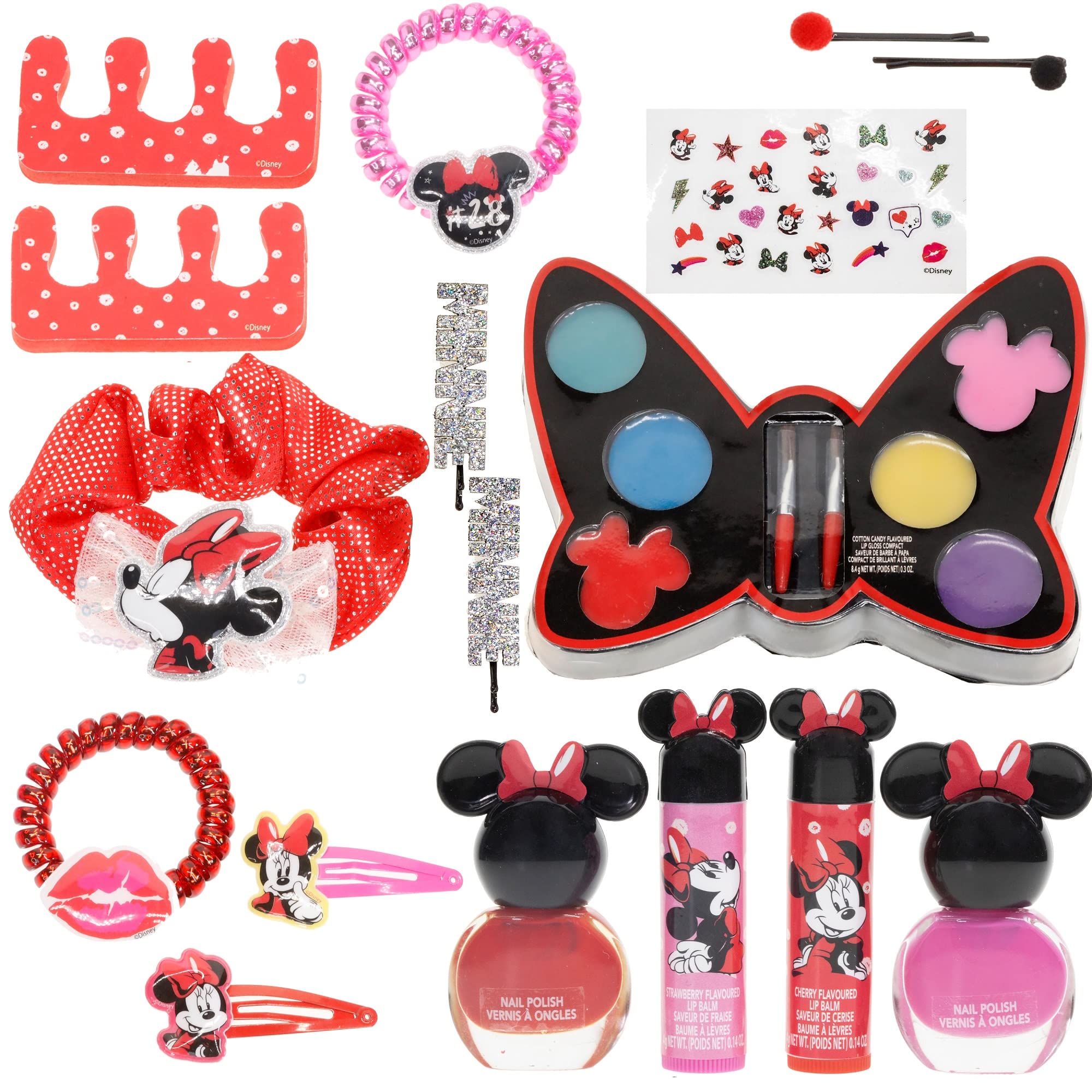 Disney Minnie Mouse - Townley Girl Zipper Cosmetic Train Case With