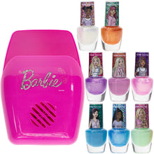 Load image into Gallery viewer, Barbie - Townley Girl Plant-Based, Non-Toxic Peel-Off Water-Based Natural Safe Quick Dry Nail Polish Gift Kit Set for Kids Set With Nail Dryer, Batteries Not Included, Ages 3+
