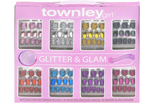 Load image into Gallery viewer, Townley Girl 96 Pcs Glitter-Glamup &amp; Metallic Press-On Nails Artificial Fake False Nails Set for Kids with Pre-Glue Full Cover Acrylic Nail Tip Kit, Great for Gifts, Parties, Sleepovers and Makeovers
