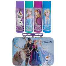 Load image into Gallery viewer, Townley Girl Disney Frozen Swirl Lip Balm for Girls, 4 Pack with Decorative Tin
